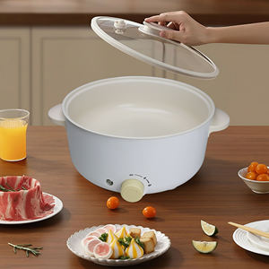 Marmite Électrique Multifonction 1000W à 2 Niveaux de Puissance, 5L, Antiadhésive, pour <span class=keywords><strong>Fondue</strong></span>, Usage Domestique, avec Support en Langue Néerlandaise, pour 2 à 6 Personnes - Product Image 1