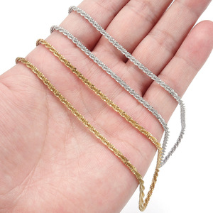 Collier en acier inoxydable motif ciel étoilé, 2,0 mm, 405 cm, forme en U, pour femme, cadeau - Product Image 3