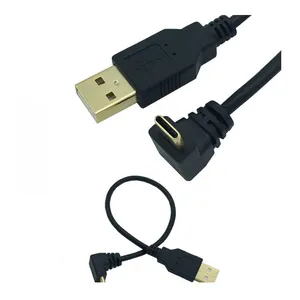 3amp 1A 2A 30cm 1m 2m ODM oem קצר מהיר מטען עד למטה נתונים USB-c טעינת 2.0 זכר עד למטה 90 תואר usb סוג c כבל