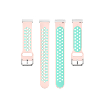 Profitez d'un bracelet de montre en silicone double couleur universel pour Fitbit Versa 4 3 Sense 2 Smartwatch Adaptateur en métal Bracelet de montre intelligent