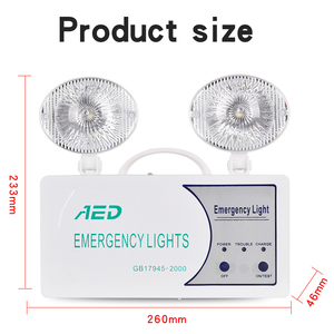 Đèn <span class=keywords><strong>LED</strong></span> với pin 2 có thể điều chỉnh đầu đèn 90 phút Công suất tối thiểu siêu sáng Lumens ánh sáng khẩn cấp cho nhà, khách sạn - Product Image 2