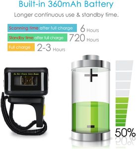 Eyoyo Máy Quét Mã Vạch <span class=keywords><strong>Laser</strong></span> Vòng 1D Không Dây Quét Nhanh Bằng Ngón Tay Thông Minh Bluetooth 3 Trong 1 USB 2.4G R30L Kèm <span class=keywords><strong>Laser</strong></span> - Product Image 6