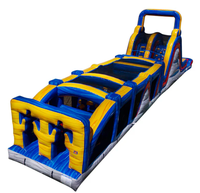 Parcours d'obstacles gonflable commercial en PVC pour enfants - Château gonflable géant haute capacité pour location de fête, taille personnalisable, marque Leteng 2-3