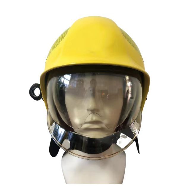 Advanced Flame-Resistance Glass Fiber Fire Helmet with Communication System Compatibility and Enhanced Neck Protection