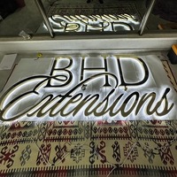 Letras Retroiluminadas LED 3D Personalizadas de Acero Inoxidable, 12V, Regulables, Doradas, Acrílicas Espejo, Metálicas, IP65 Impermeables