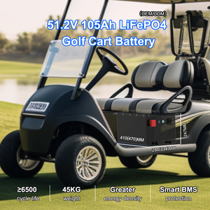 ชุดแบตเตอรี่ลิเธียมไอออน LiFePO4 แบบกล่องโลหะ 51.2V 100AH สำหรับรถกอล์ฟ กำลังไฟ 5000W 48V 200A พร้อมระบบ BMS ควบคุมผ่านแอพ BT  ใช้งานได้ 6500 รอบ - Product Image 4