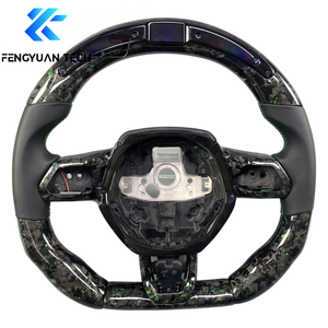 Volant de voiture personnalisé en cuir alcantara, en fibre de carbone forgée, pour Lamborghini Urus Hurracan Evo <span class=keywords><strong>Gallardo</strong></span> - Product Image 3