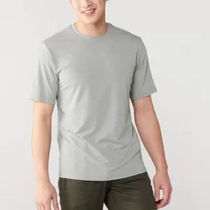 Custom Sport T-Sihrt Blank Plain Grey Cotton Active T Shirt For Men