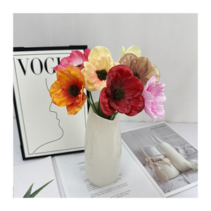 QYYM-360 haute qualité petite fleur de pavot fait à la main noël Graduation Valent accessoire décoratif pour le nouvel an chinois - Product Image 1