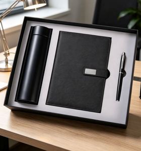 A5 Journal Business Gift Thermos Cup Customizable Notebook Set With Pen and Water Bottle - Product Image 5