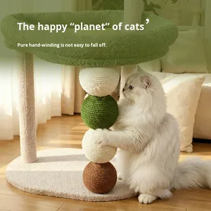 Wholesale Cute Avocado <strong>cat</strong> <strong>Tree</strong> with Integrated <strong>cat</strong> House Sisal Ball Interactive <strong>cat</strong> <strong>Toy</strong> Factory <strong>Direct</strong> Accept OEM - Product Image 2