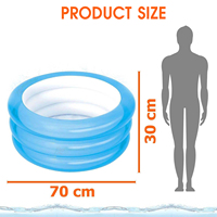 Piscine gonflable ronde gonflable pour bébé Piscine pour enfant gonflable extérieure portable avec 3 anneaux côtés gonflables