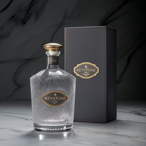 Petites bouteilles de <span class=keywords><strong>vin</strong></span> vides transparentes, capacité de 750 ml, verre plat mat, flacon de brandy, whisky, gin, tequila, bouchon à couronne, haute qualité - Product Image 6