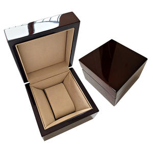 Caja de Reloj de Madera Sólida Cuadrada, Ecológica, de Lujo, con Logotipo Personalizado de Fábrica, con Acabado Pintado, de una Sola Ranura - Product Image 2