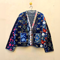Veste d'été pour femme en coton matelassé à imprimé floral de tigre, col en V, respirante, fabriquée à la main en Inde, de qualité supérieure