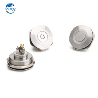 Interrupteur à bouton-poussoir en métal LVBO avec protection IP67, lumière LED avec bouton marche/arrêt, disponible en tailles de 8 mm à 40 mm