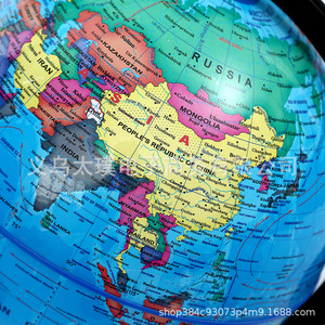 All-plastic high-definition globes, large, medium, and small sizes, for export, English <b>geography</b> textbooks, factory wholesale - Product Image 1