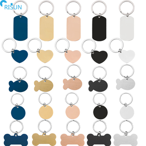 Hot Bán New Thép Không Gỉ Trống Keychain Bán Buôn Tùy Chỉnh Dog Tag Tình Yêu Vòng Cổ DIY Vuông Peach Tim Khắc Keychain - Product Image 1