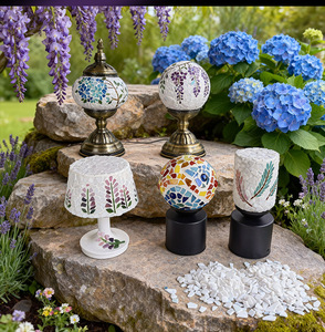 Kit de Lámpara de Mosaico Turco, Kit de Manualidades de Lámpara Decorativa Bohemia de Vidrio Teñido para Adultos, Crea Tu Propia Lámpara - Product Image 3
