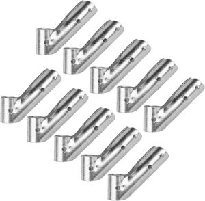 Accessoires pour serres agricoles : Petite pince bec de canard argentée pour tube circulaire, raccord en acier galvanisé, attache de tuyau, garantie 3 ans - Product Image 1