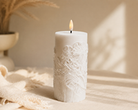 Bougie pilier LED écologique à piles en cire de paraffine pour la décoration intérieure, les occasions festives, les mariages et les anniversaires