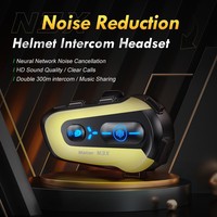 Système d'intercom pour casque de moto en acier inoxydable N3X 300m pour 2 motards avec suppression du bruit et double puce 5.4