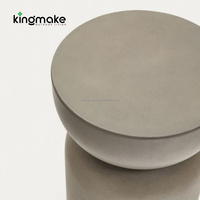 Table d'appoint en ciment en forme de sablier incurvé, table basse moderne pour patio, balcon, jardin, terrasse, décoration extérieure, meubles de maison