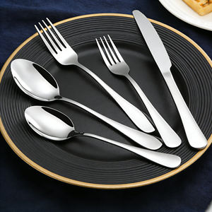 Ensemble de couverts en acier inoxydable minimaliste GEMEI, 24 pièces, pour la <span class=keywords><strong>maison</strong></span>, le restaurant, cadeau, ensemble de couverts, passe au lave-vaisselle - Product Image 5