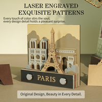 Ornement de bureau personnalisé, souvenir d'entreprise, bloc-notes en papier découpé au laser 2D, bloc-notes créatif, note adhésive artisanale, romantique