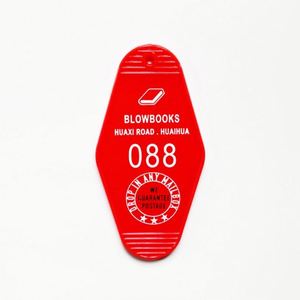 <b>Custom</b> logo Color Material Key Tags Promotional Blank Plastic Retro Vintage Motel Room Hotel <b>Keychain</b> - Product Image 4