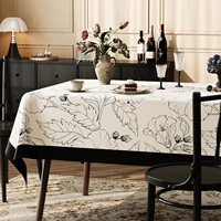 Nappe de table en PVC de luxe à motif floral, écologique, imperméable, anti-taches, lavable et résistante à la chaleur