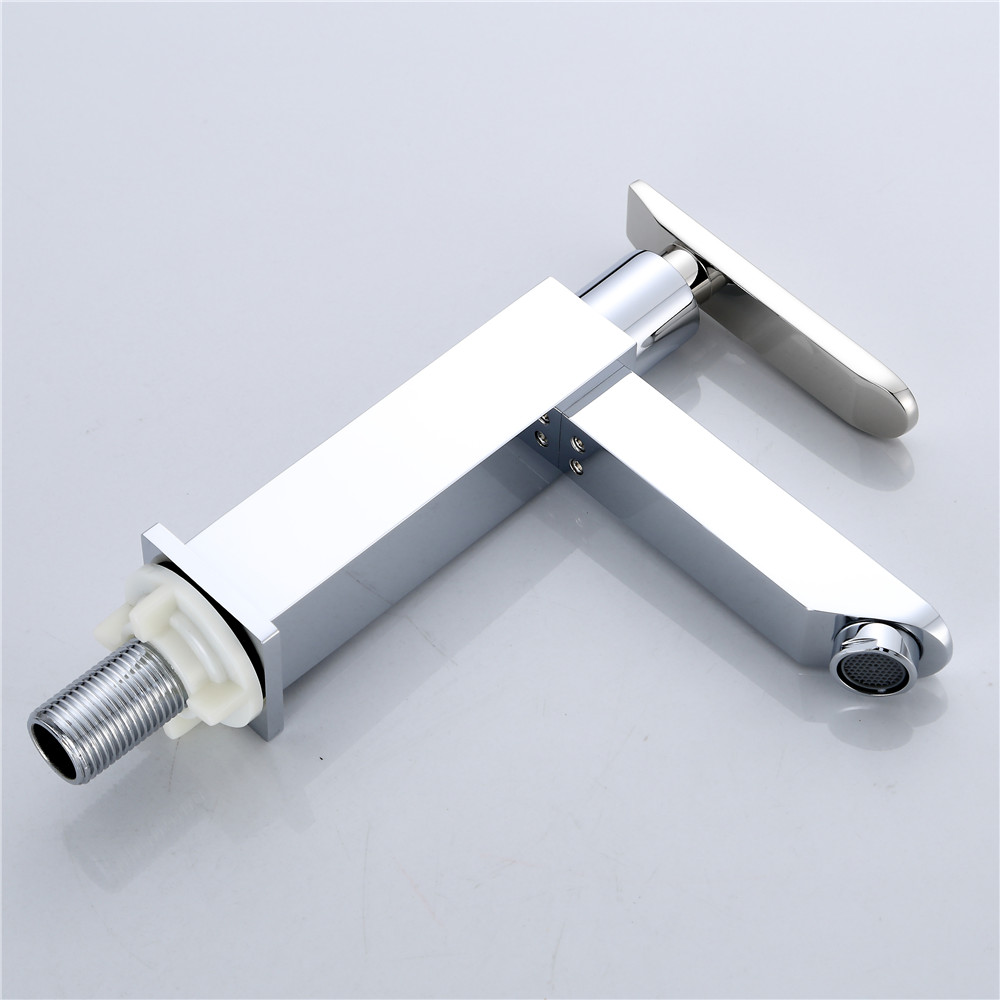 Bathroom brass chrome single cold deck mounted sink wash basin faucet tap