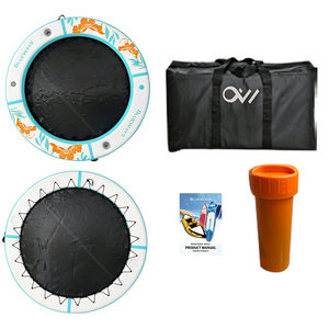 Plateforme flottante gonflable professionnelle en maille, tapis d'île aquatique de 305 cm avec <span class=keywords><strong>pompe</strong></span> à double <span class=keywords><strong>action</strong></span> et sac <span class=keywords><strong>pour</strong></span> lac et mer - Product Image 2