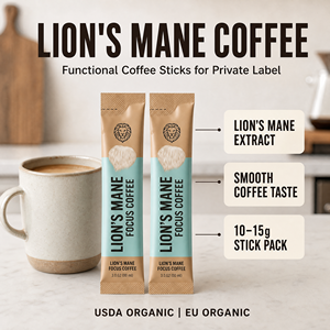 กาแฟลาเต้เห็ดหลินจือสูตรเฉพาะสำหรับแบรนด์ส่วนตัว บรรจุซองแบบแท่ง สำหรับพิธีกรรมเช้าประจำวัน เครื่องดื่มเพื่อสุขภาพแบบ OEM - Product Image 1