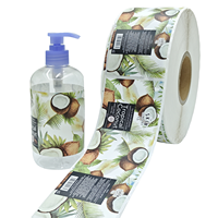 Étiquettes enveloppantes imperméables pour l'emballage de crème pour les mains, étiquettes personnalisables en papier synthétique PP pour les produits de soins personnels