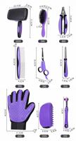 Kit de toilettage tout-en-un pour chiens et chats, en plastique écologique, portable, brosse à poils pour animaux, peigne, coupe-ongles pour l'entretien des animaux