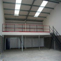 Conception libre hauteur réglable entrepôt stockage grenier étagères mezzanine plate-forme support de sol avec escalier