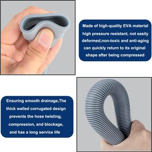 <span class=keywords><strong>Tuyau</strong></span> <span class=keywords><strong>de</strong></span> <span class=keywords><strong>vidange</strong></span> flexible en polyéthylène ondulé pour <span class=keywords><strong>lave</strong></span>-<span class=keywords><strong>vaisselle</strong></span> et <span class=keywords><strong>lave</strong></span>-linge électrique <span class=keywords><strong>universel</strong></span> SHENGYUE 1,5 m-2 m gris - Product Image 5