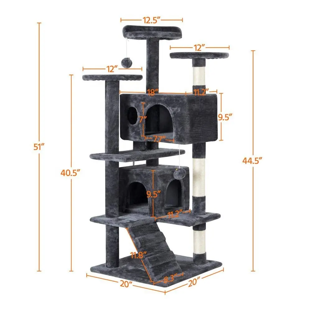 Wholesale Best Price Eco Sisal Wooden 130 cm Lidl Cat Trees Cat Towers For Big Cats