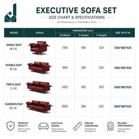 Ensemble de canapés sectionnels de direction en cuir véritable bordeaux italien moderne, durable, écologique et luxueux pour PDG