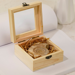 Auténtica amonita Trilobite erizo <span class=keywords><strong>de</strong></span> <span class=keywords><strong>mar</strong></span> fósil caja <span class=keywords><strong>de</strong></span> madera mostrar otras artesanías <span class=keywords><strong>de</strong></span> cristal para la Ciencia Paleontología - Product Image 1
