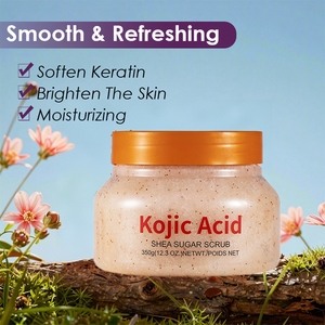 Body <b>Scrub</b> Exfoliating & Hydrating Kojic Acid <b>Sugar</b> <b>Scrub</b> with <b>Shea</b> Butter & Essential Oils Smooth Skin Body Exfoliator All Skin - Product Image 2