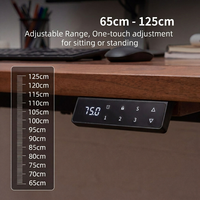 Escritorio Eléctrico de Madera Sólida con Altura Ajustable para Oficina en Casa, Configuración de Juego Ergonómica, Mesa de Computadora para Trabajar Sentado o De Pie