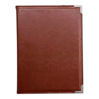Porte-menu en cuir personnalisé pour restaurants et bars à café, avec double pliage et couvertures de menu