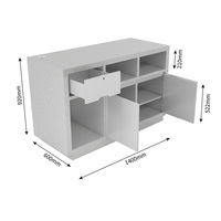 Comptoir de réception moderne et minimaliste en bois, table compacte, comptoir de caisse pour boutique de vêtements
