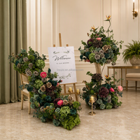 Centres de table en métal pour mariage, décorations de table, boule de fleurs, fournitures de décoration de mariage pour banquet élégant