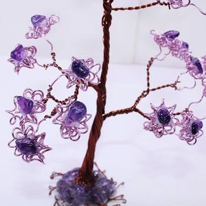 Amethyst <b>Chip</b> Money Tree Ornament Handmade <b>Crystal</b> Decoration For Home Office Desk Gift - Product Image 4
