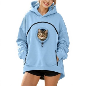 <span class=keywords><strong>Felpa</strong></span> <span class=keywords><strong>con</strong></span> <span class=keywords><strong>Cappuccio</strong></span> e Tasca a Forma di Gatto per Donne, Maglione Interattivo a Maniche Lunghe <span class=keywords><strong>con</strong></span> Tasca a Testa di Gatto - Product Image 5
