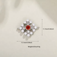 Liontin Hati Berlapis Emas 18K dengan Zirkon Kuningan CZ, Enamel, dan Mutiara, Aksesoris Pembuatan Perhiasan untuk Kalung dan Gelang DIY