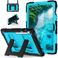 PC siliconen tablet hoes met verhoogde rand en grote standaard voor Samsung Galaxy Tab S10 Lite S10 FE S9 FE S9 10.9 11 inch